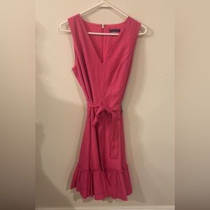 pink midi dress tommy hilfiger